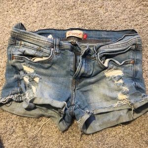 stretchy jean shorts